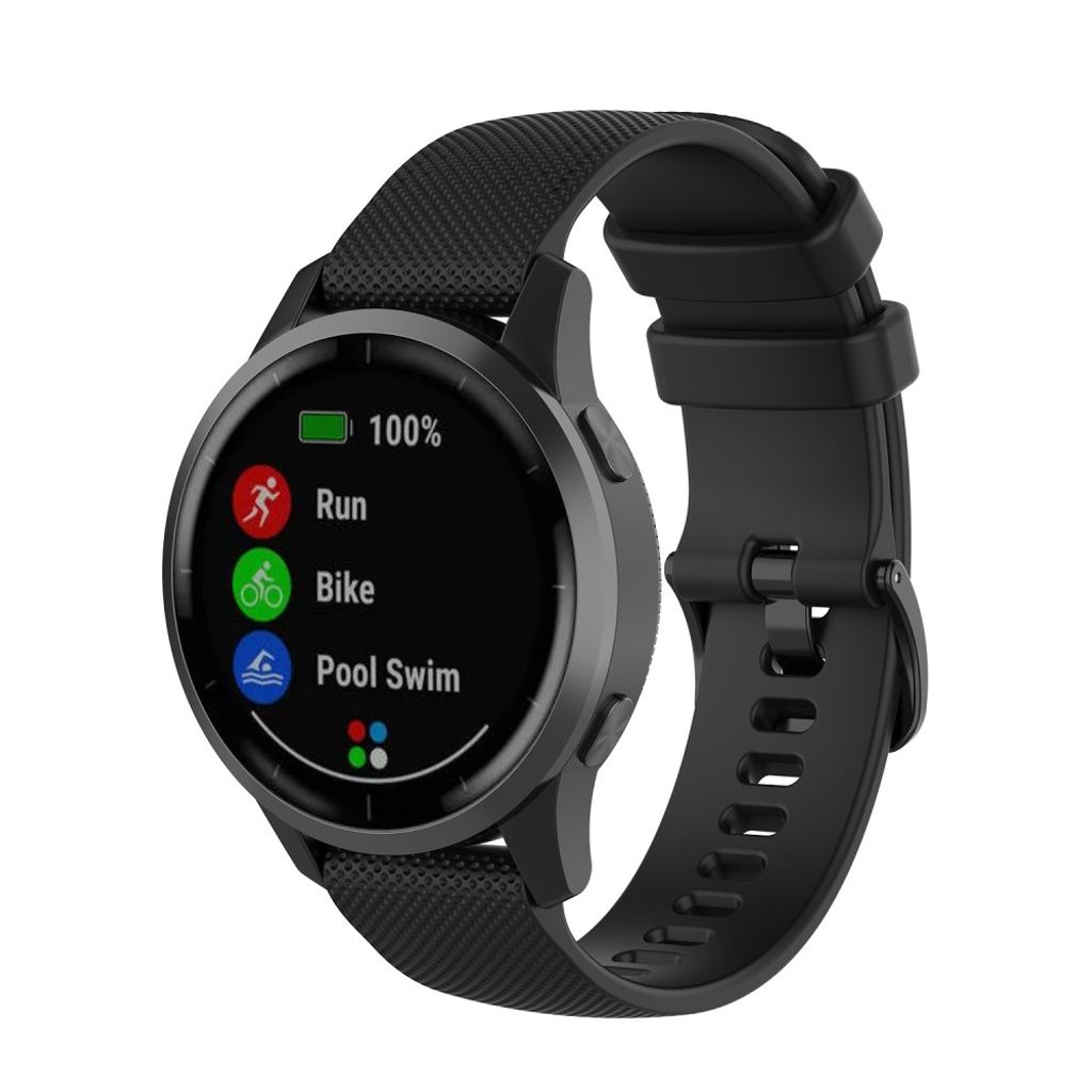 Garmin Forerunner 570/265/Venu 3/2/Vivoactive 4 Urrem - Sort