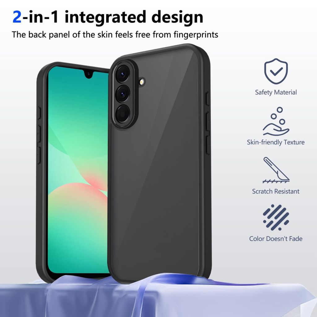 Samsung Galaxy A57 5G Deksel - Gjennomsiktig Svart