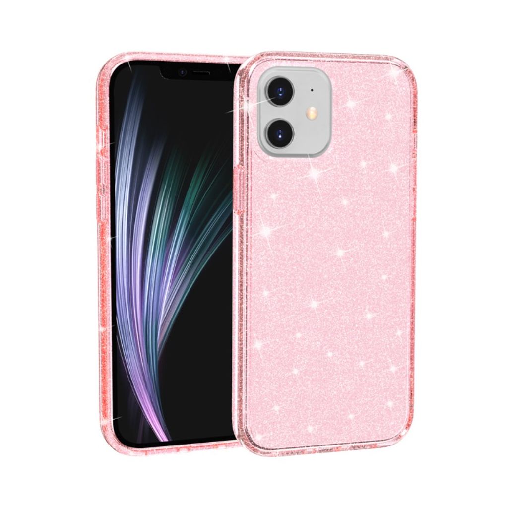 iPhone 12 Mini Cover Glitter - Pink