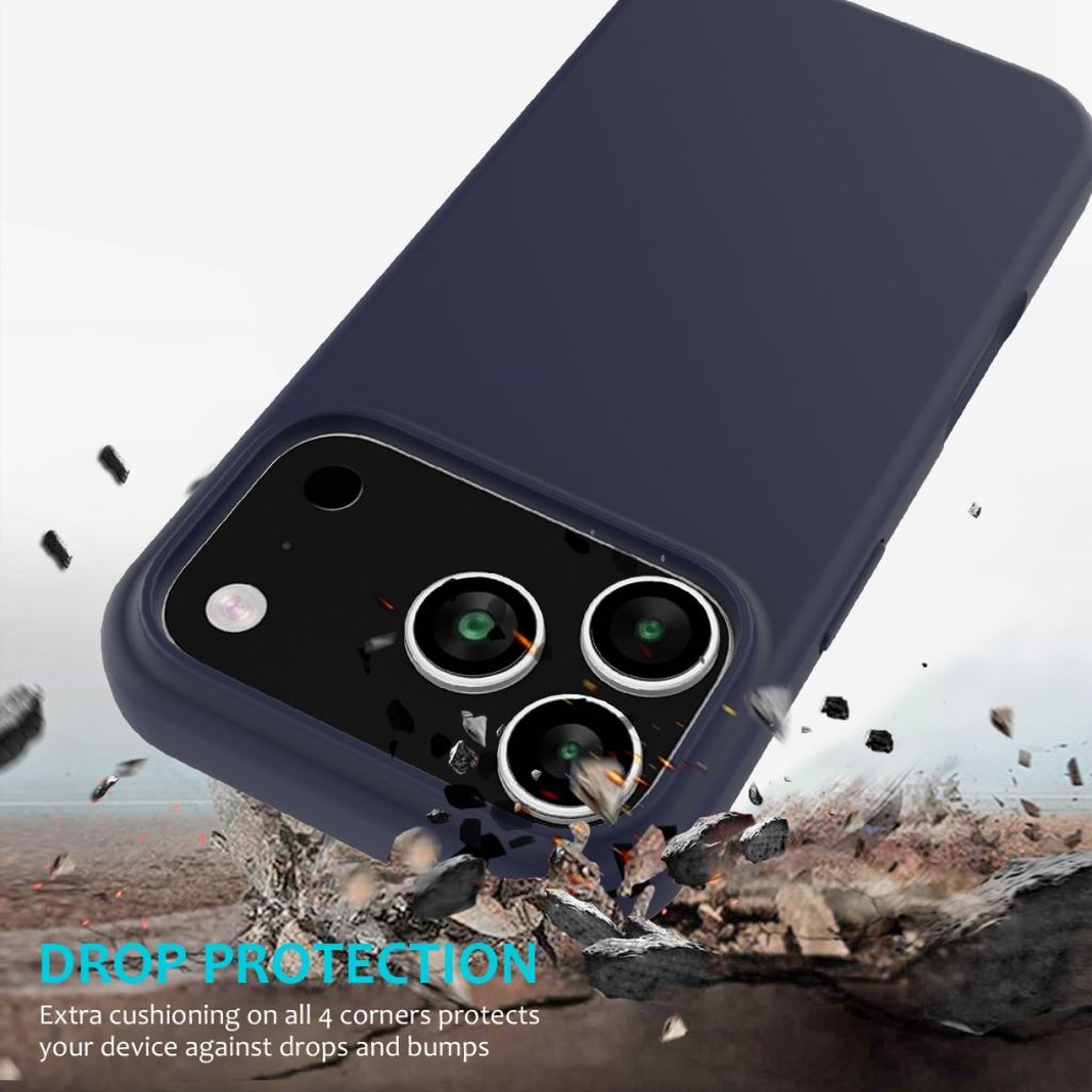iPhone 17 Pro Max Silicone Phone Case - Dark Blue