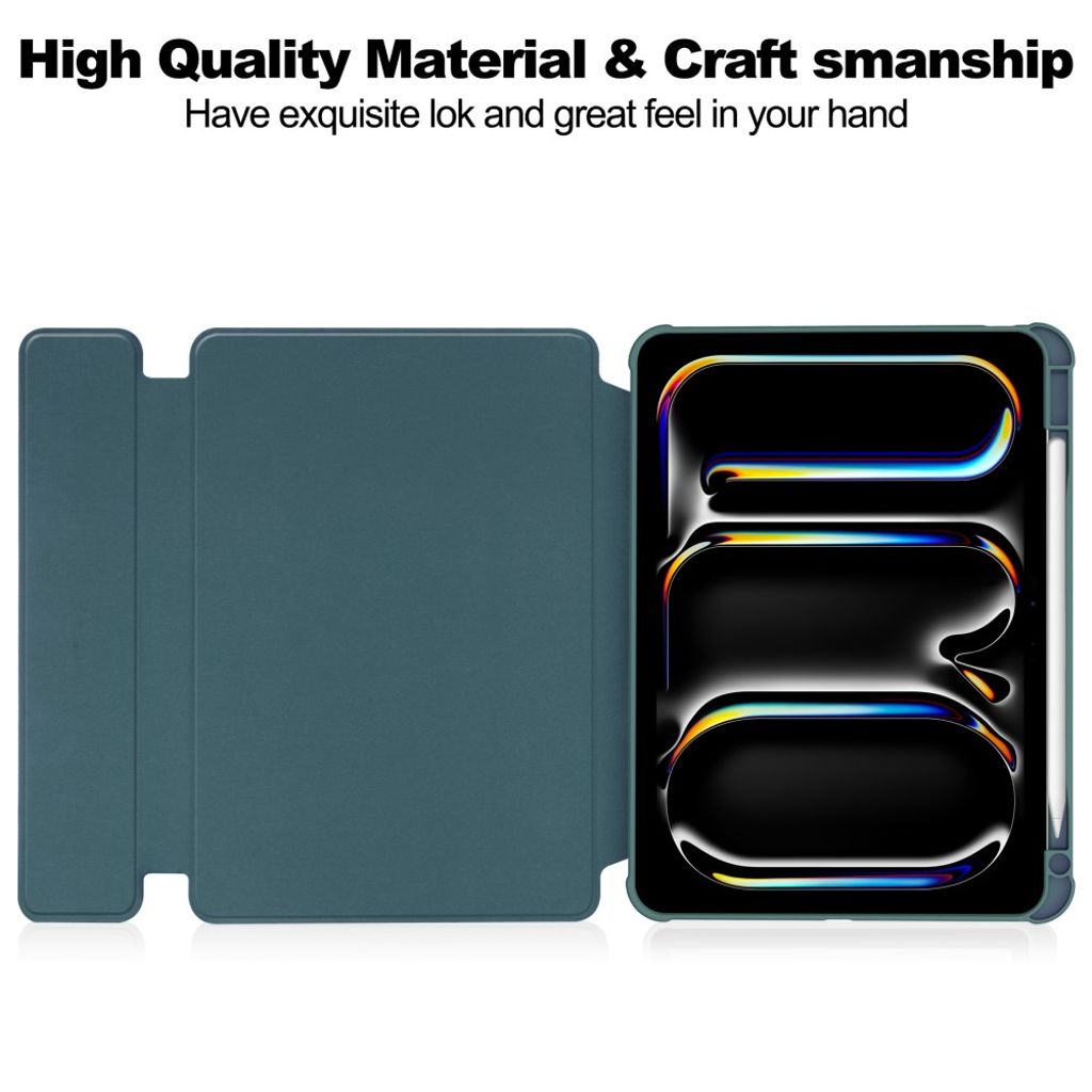 iPad Pro 11" 2025/2024 Fodral med Bluetooth-tangentbord - Grön