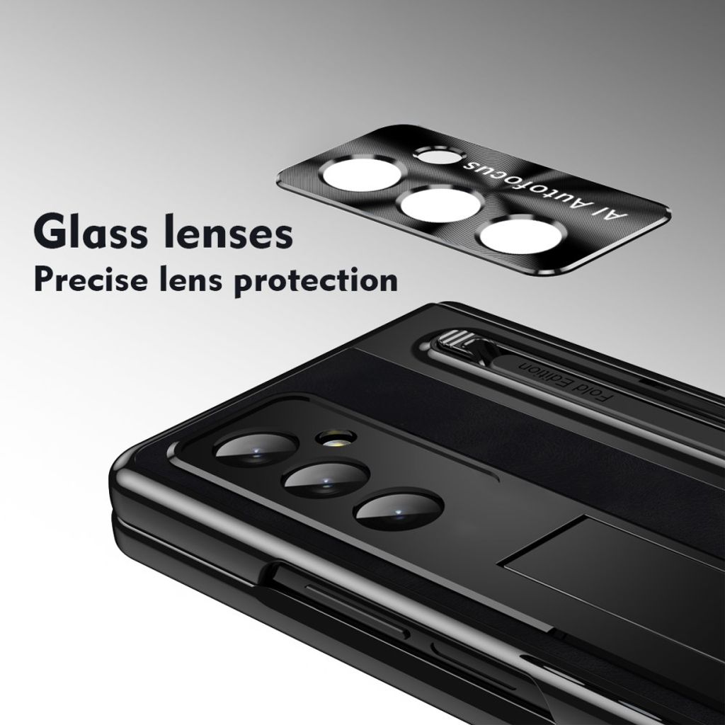 Samsung Galaxy Z Fold8 Ultra Cover med hærdet glasskærmbeskytter og stylus - Sort