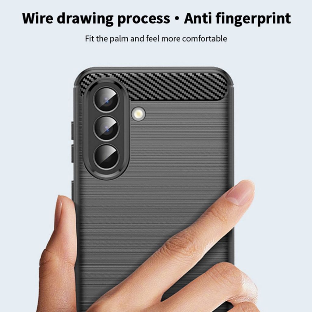 MOFI Samsung Galaxy A57 5G Kuori Hiilikuitukuvio - Sininen