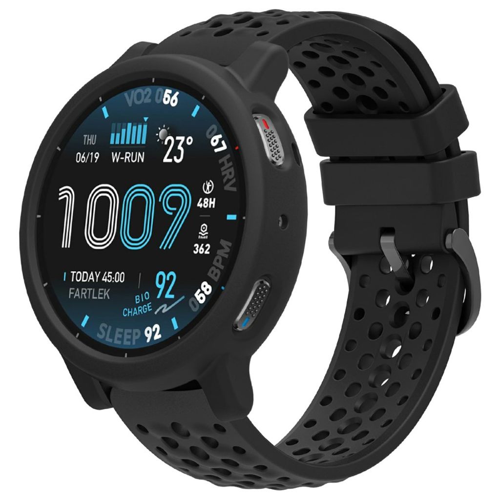 Huami Amazfit Active 3 Max Silikoninen Runkosuoja - Musta