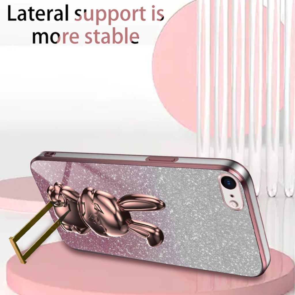 iPhone 6/7/8/SE 2020/2022 Skal med Stativ - Rosa