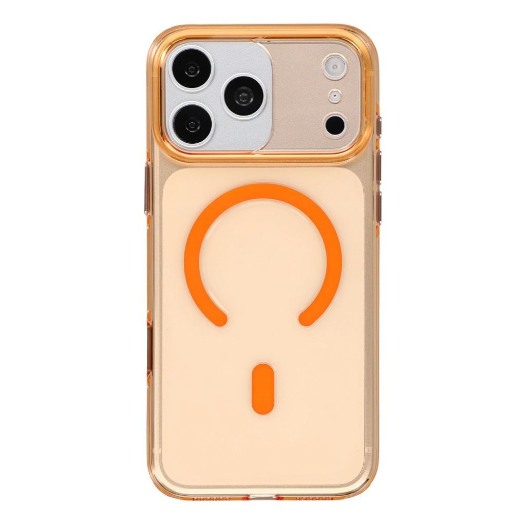 JAUCASE iPhone 18 Pro Max/17 Pro Max MagSafe Kuori - Läpinäkyvä/oranssi