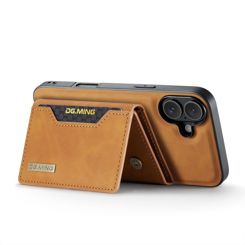 DG.MING iPhone 17 Cover med Pung - Brun