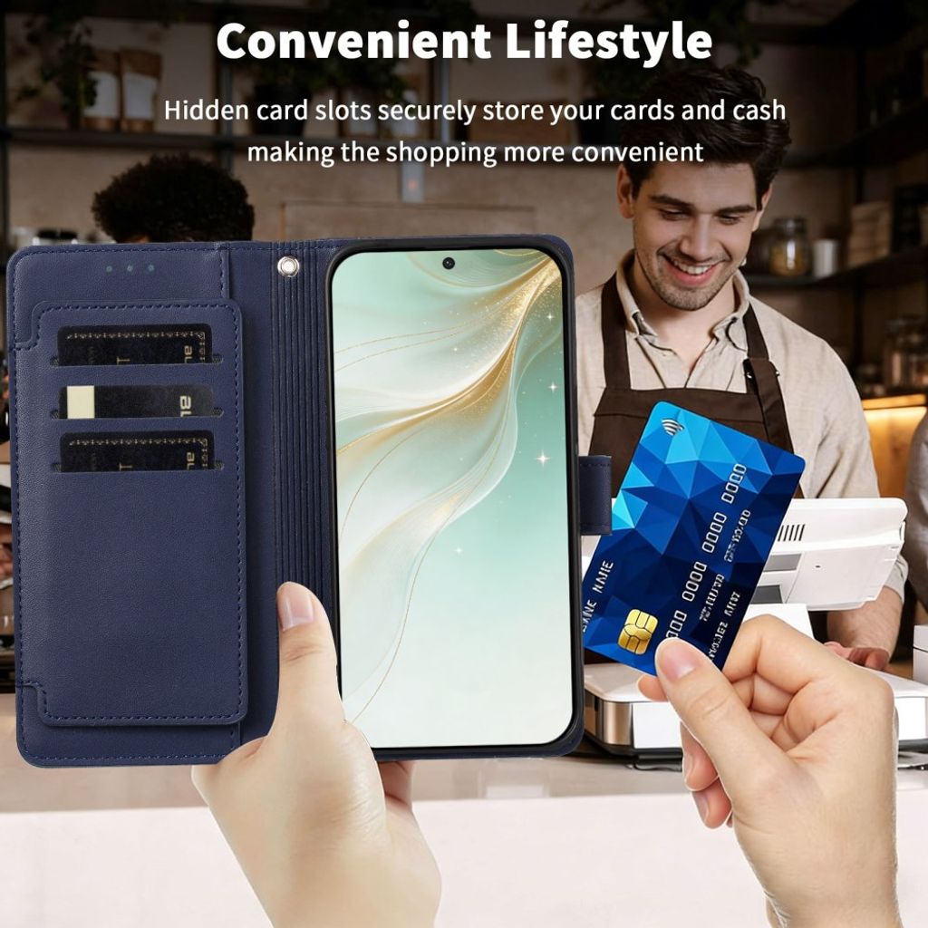 Xiaomi 17T Lompakkokotelo käsihihnalla - Tummansininen