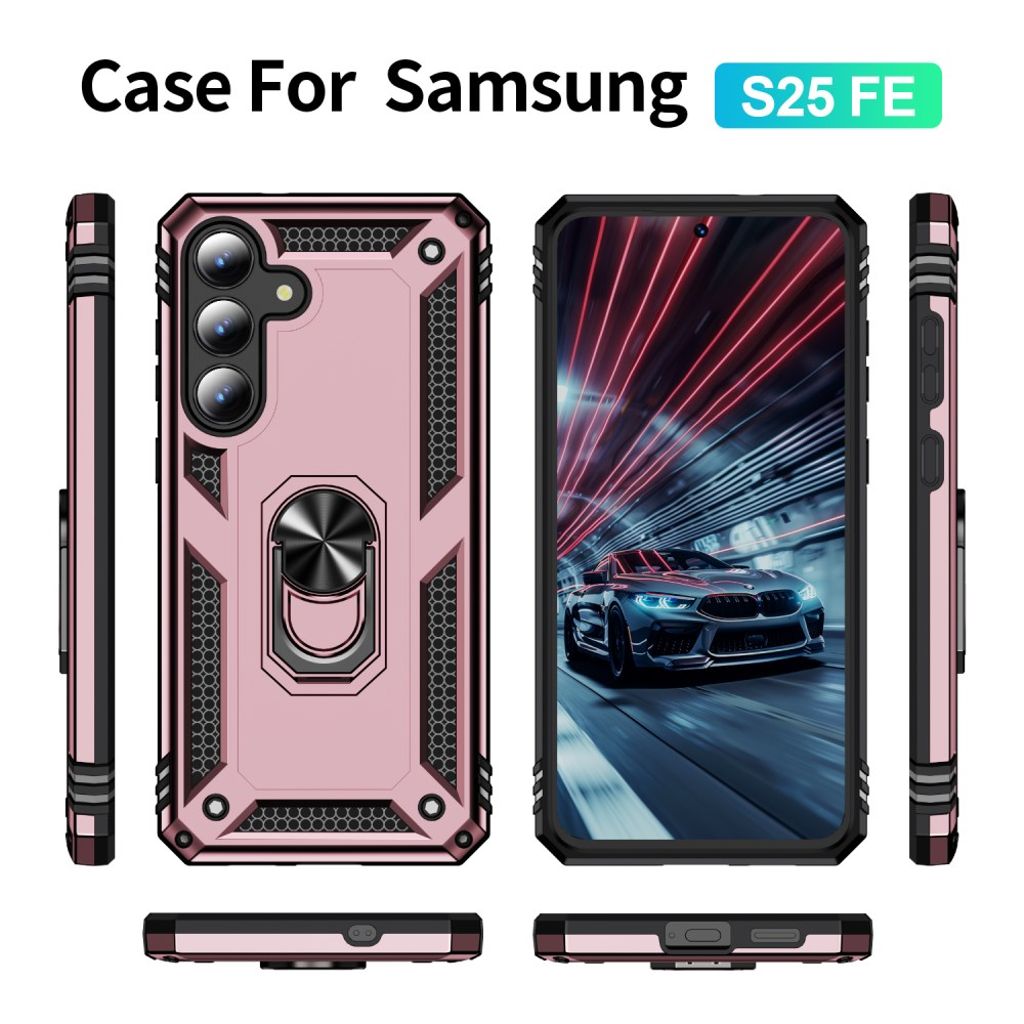 Samsung Galaxy S25 FE Kuori Jalusta - Ruusu kultaa