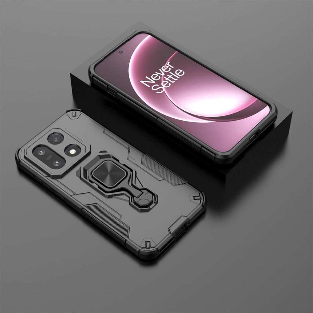 OnePlus 15 5G Kuori Sormusjalustalla – Musta