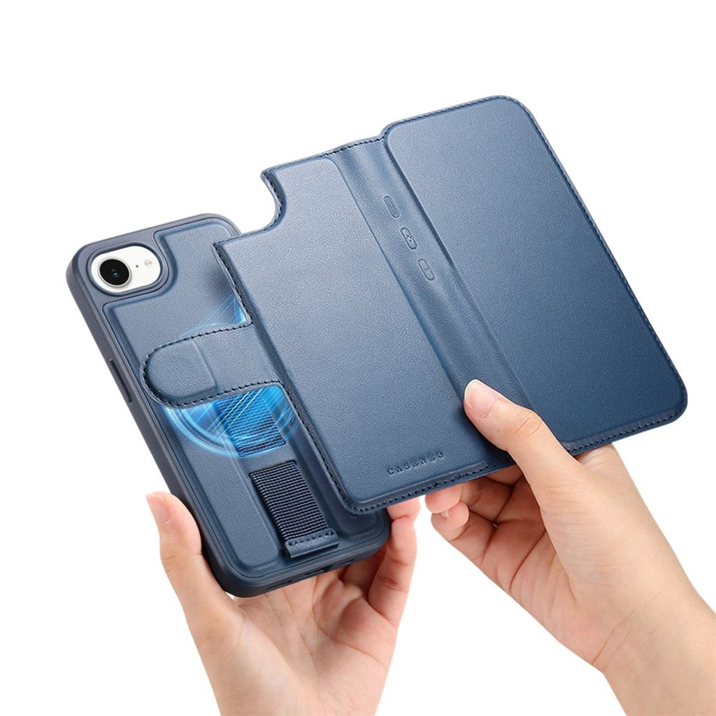 CASENEO iPhone 16e Wallet Cover MagSafe Compatible – Blue