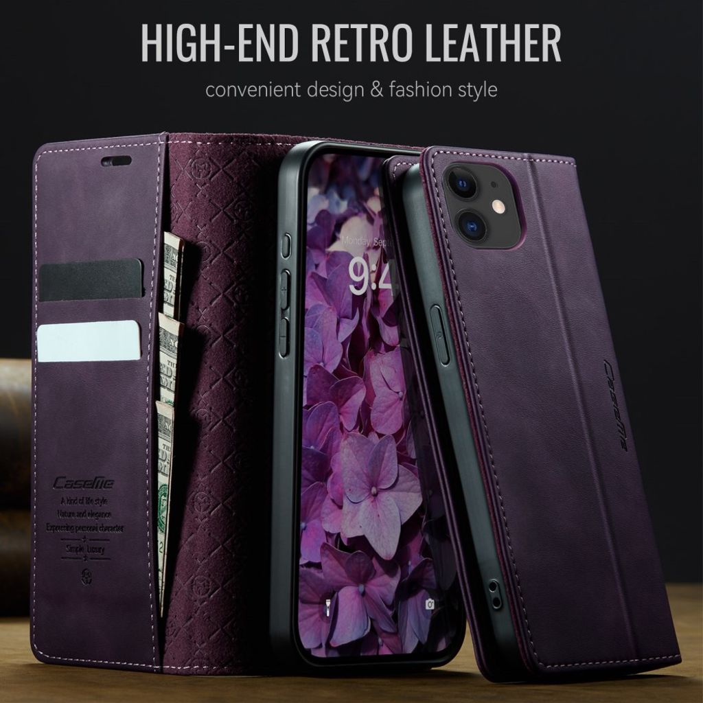 CASEME iPhone 12 Mini Cover with Card slots - Purple