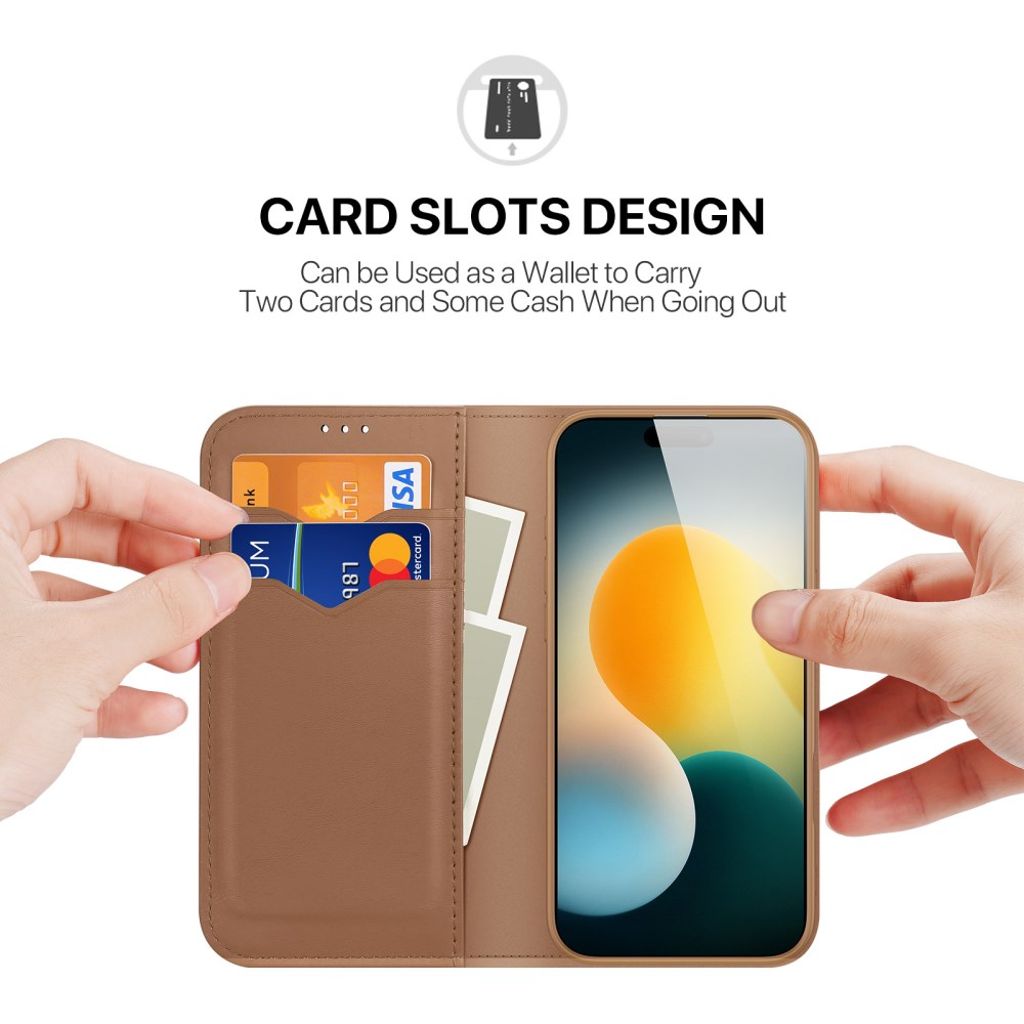 DUX DUCIS iPhone 17 Pro Max RFID-estävä Kotelo - ruskea