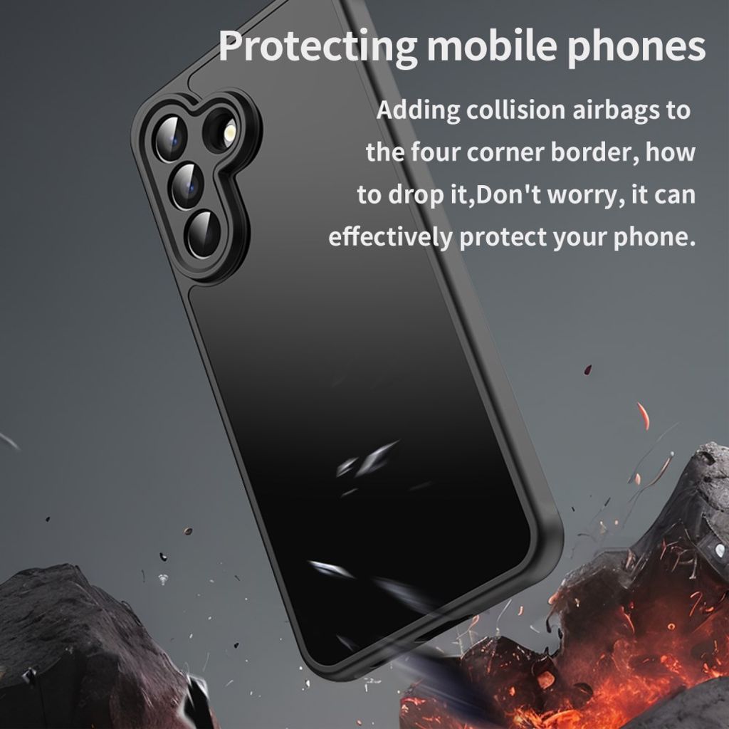 Samsung Galaxy A57 5G Cover Frostet Gennemsigtig - Sort