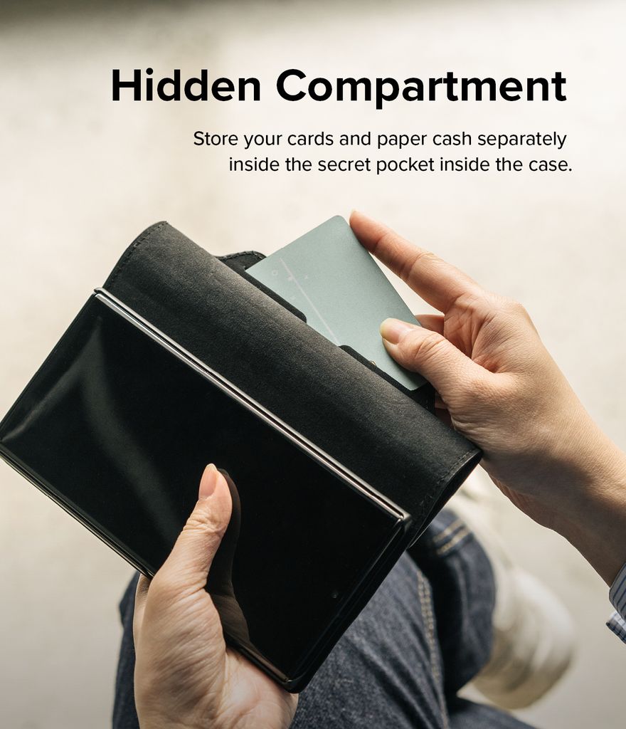 Ringke Folio Signature Flip Fodral till Samsung Galaxy S22 Plus - Svart