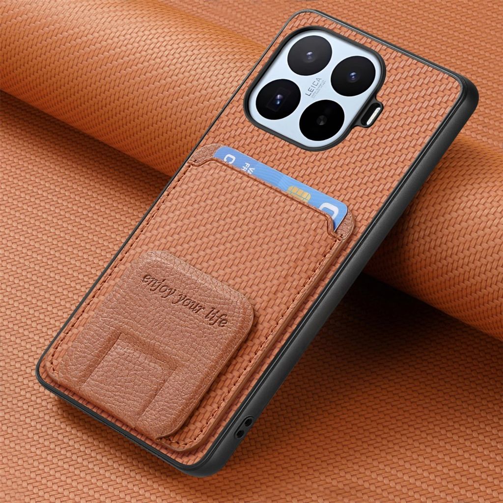 Xiaomi 17T Cover med kortlomme - Brun