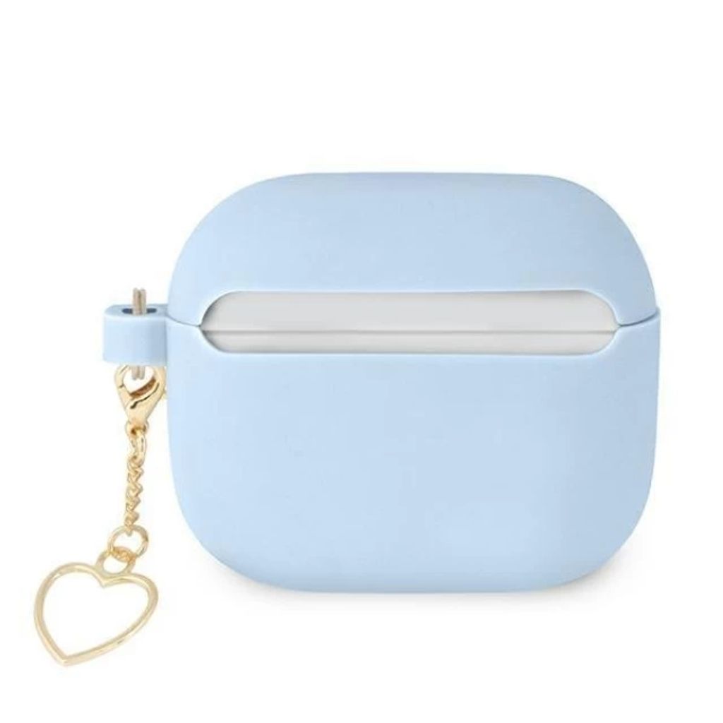 Guess Charm Heart Silikon Fodral till Airpods 3 - Blå