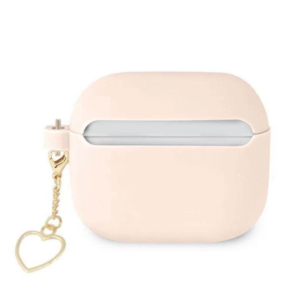 Guess Charm Heart Silikon Fodral till Airpods 3 - Rosa