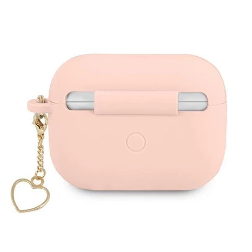 Guess Charm Heart Silikon Fodral till AirPods Pro - Rosa