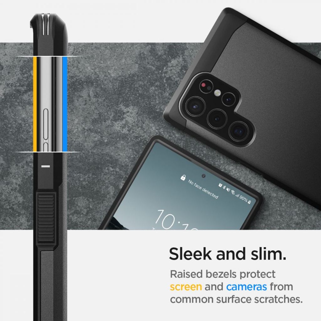 Spigen Tough Armor Skal till Samsung Galaxy S22 Ultra - Svart