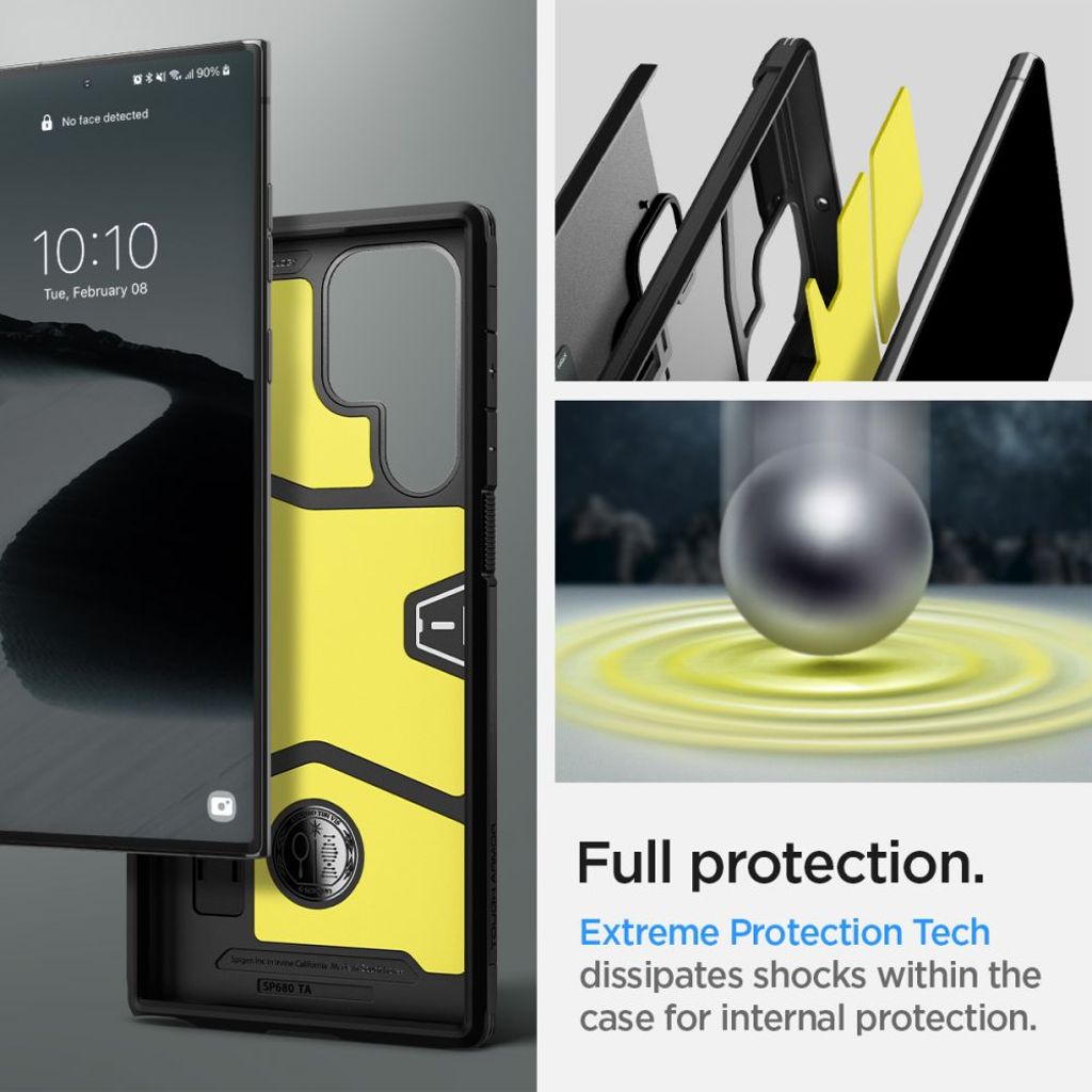 Spigen Tough Armor Skal till Samsung Galaxy S22 Ultra - Svart