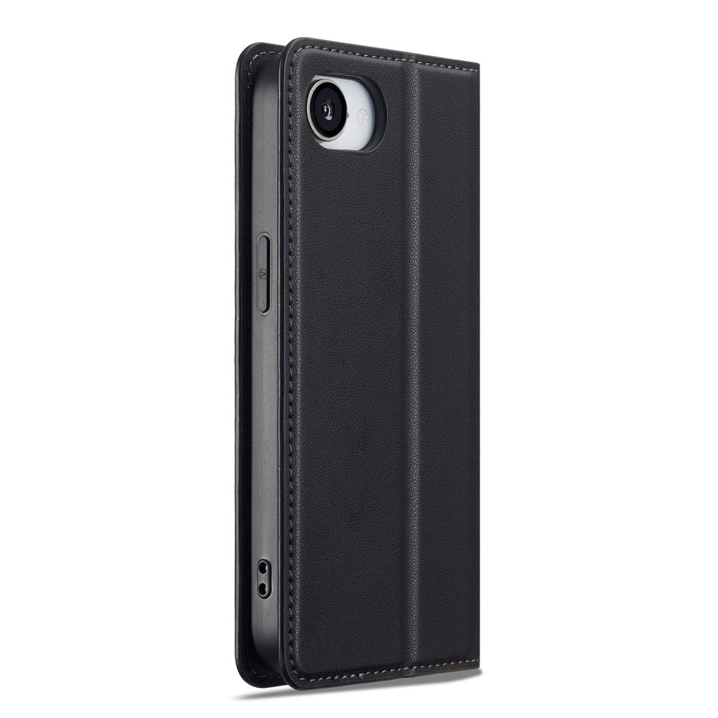 LC.IMEEKE iPhone 16e Plånboksfodral PU-läder Stativ Kortfack – Svart