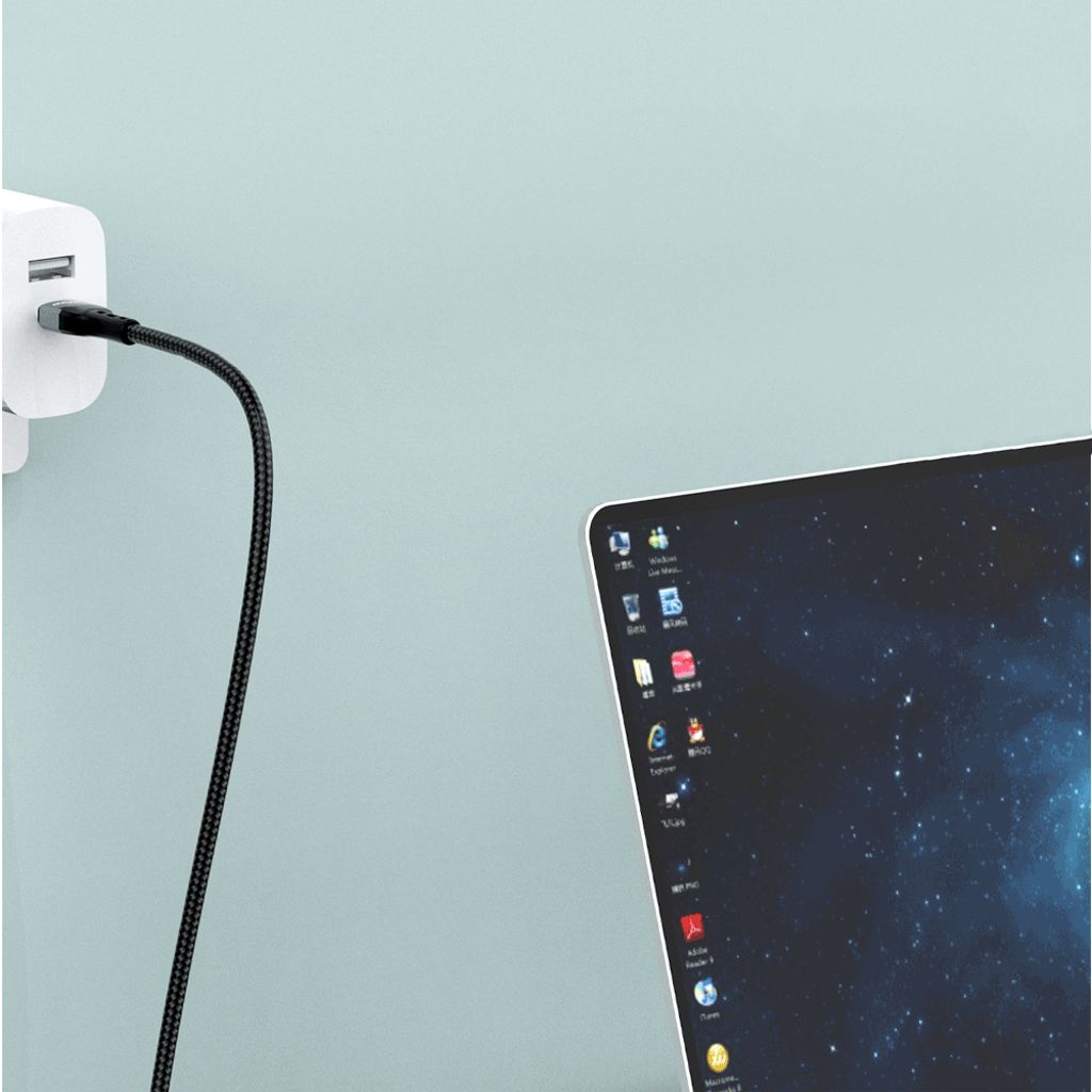 Dudao USB Type C – Lightning-kabel 1m PD 20W svart
