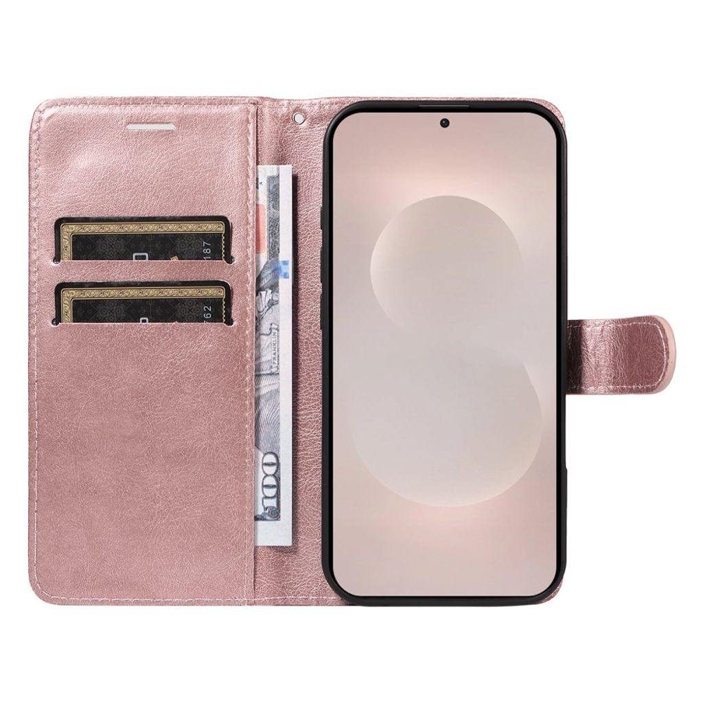 Samsung Galaxy S26 Edge Cover with Carrying strap - Rose gold