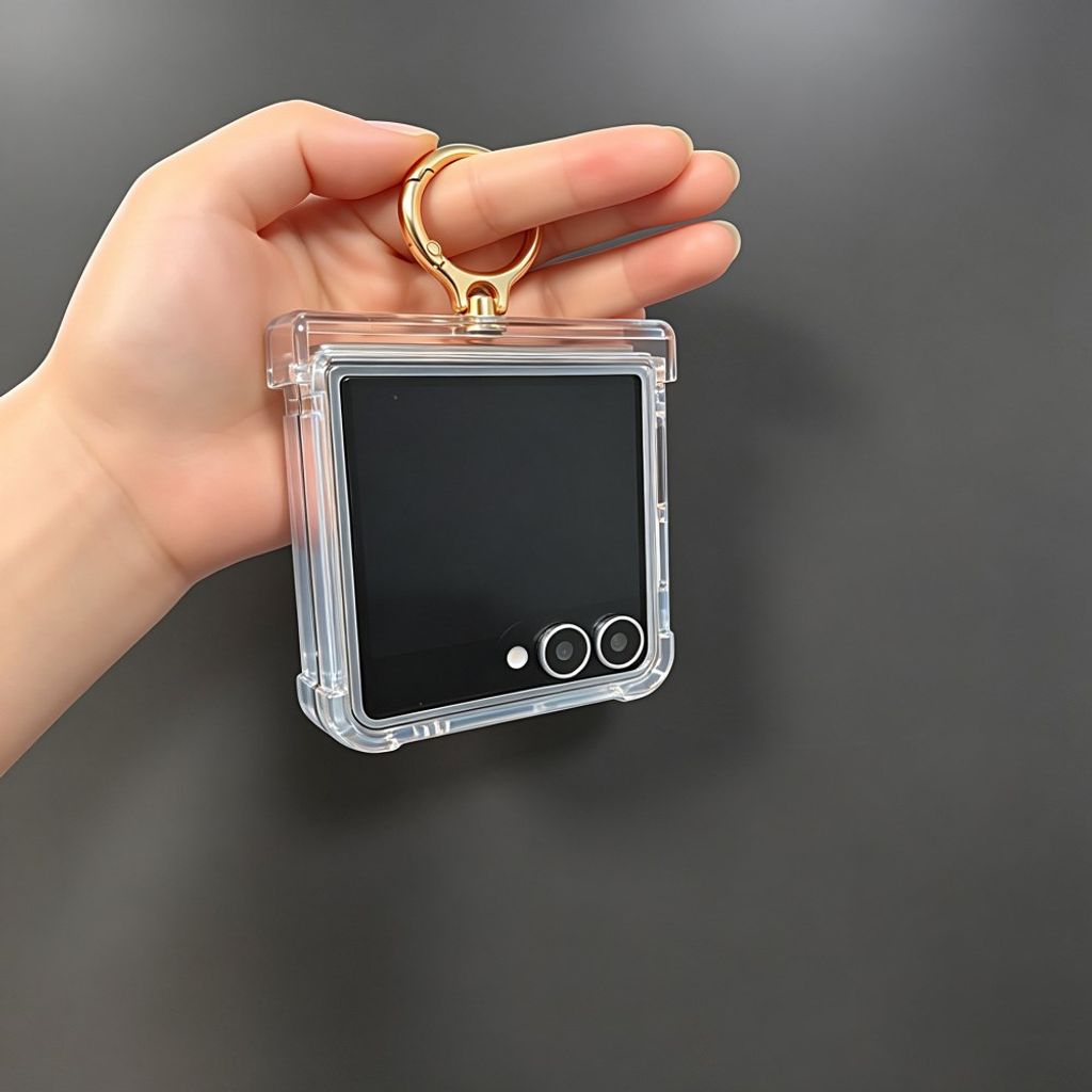 Samsung Galaxy Z Flip8 MagSafe Kuori Sormuksenpidikkeellä - Läpinäkyvä