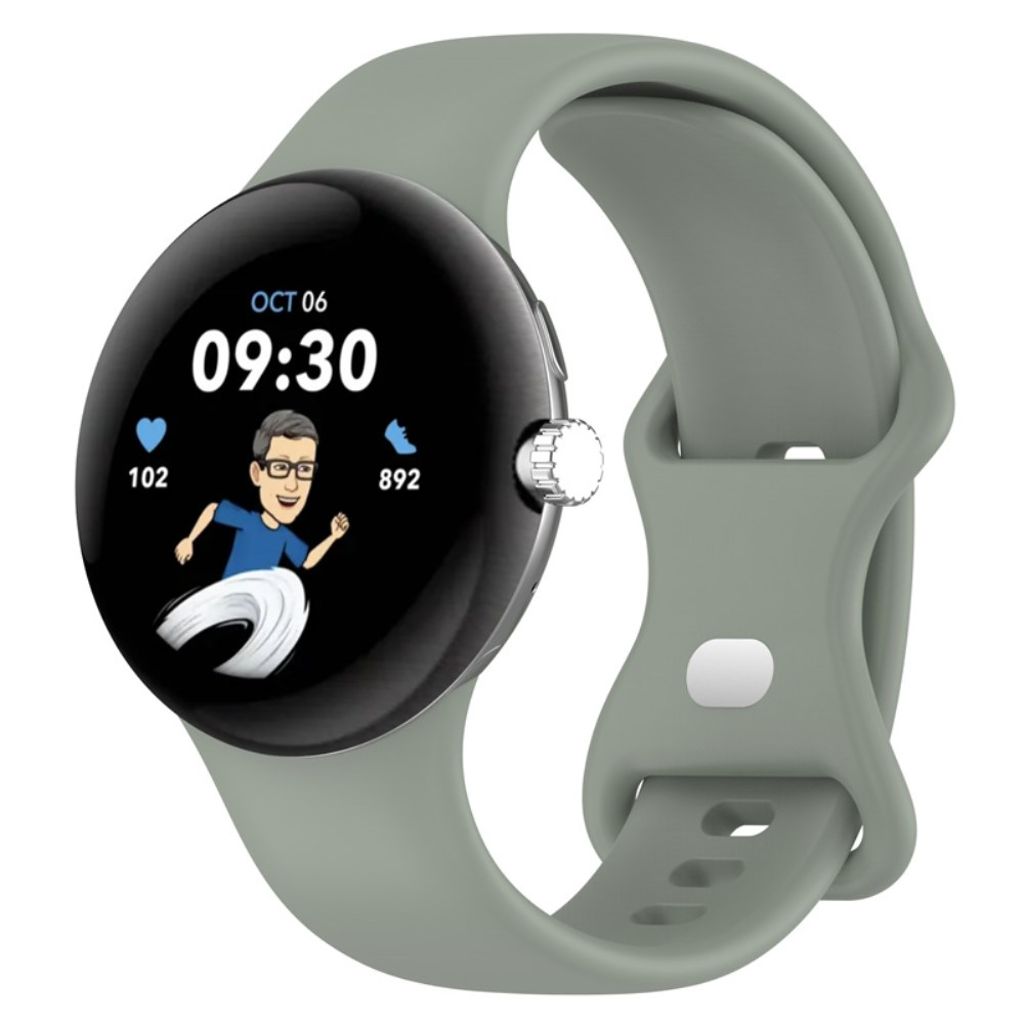 Google Pixel Watch 3 41 mm Kellonranneke, Silikoni - vihreä