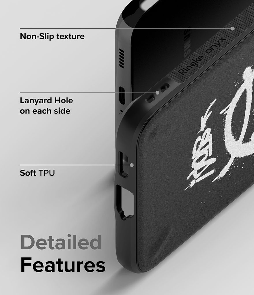 Ringke Onyx Cover til Samsung Galaxy S22 Plus - Sort graffiti