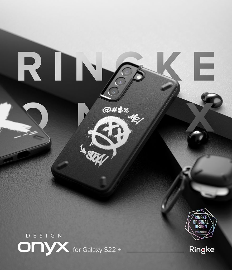 Ringke Onyx Cover til Samsung Galaxy S22 Plus - Sort graffiti