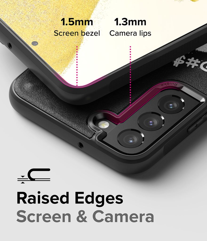 Ringke Onyx Cover til Samsung Galaxy S22 Plus - Sort graffiti