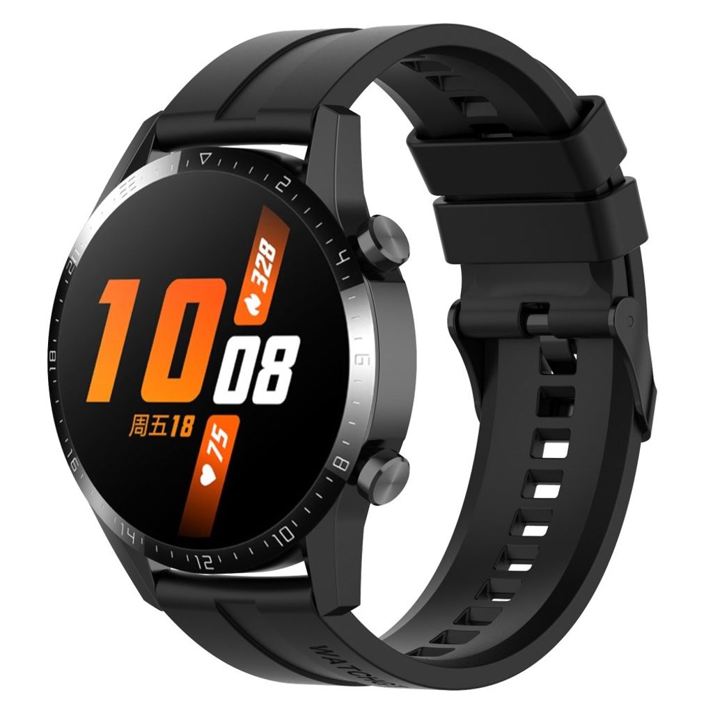 Samsung Gear S3 Frontier/Classic og andre silikone urrem – sort