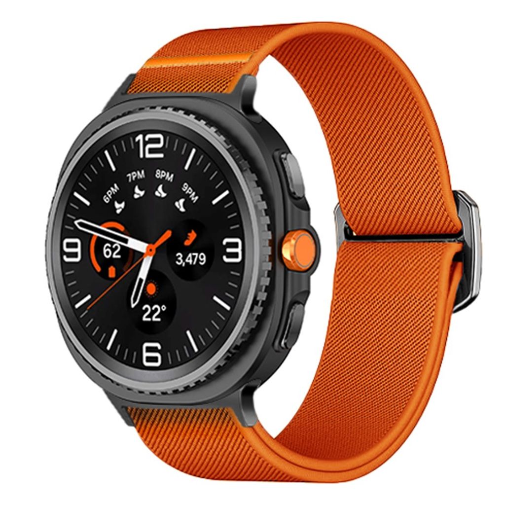 Samsung Galaxy Watch8 44 mm jne. Kellonranneke, Nylon - oranssi