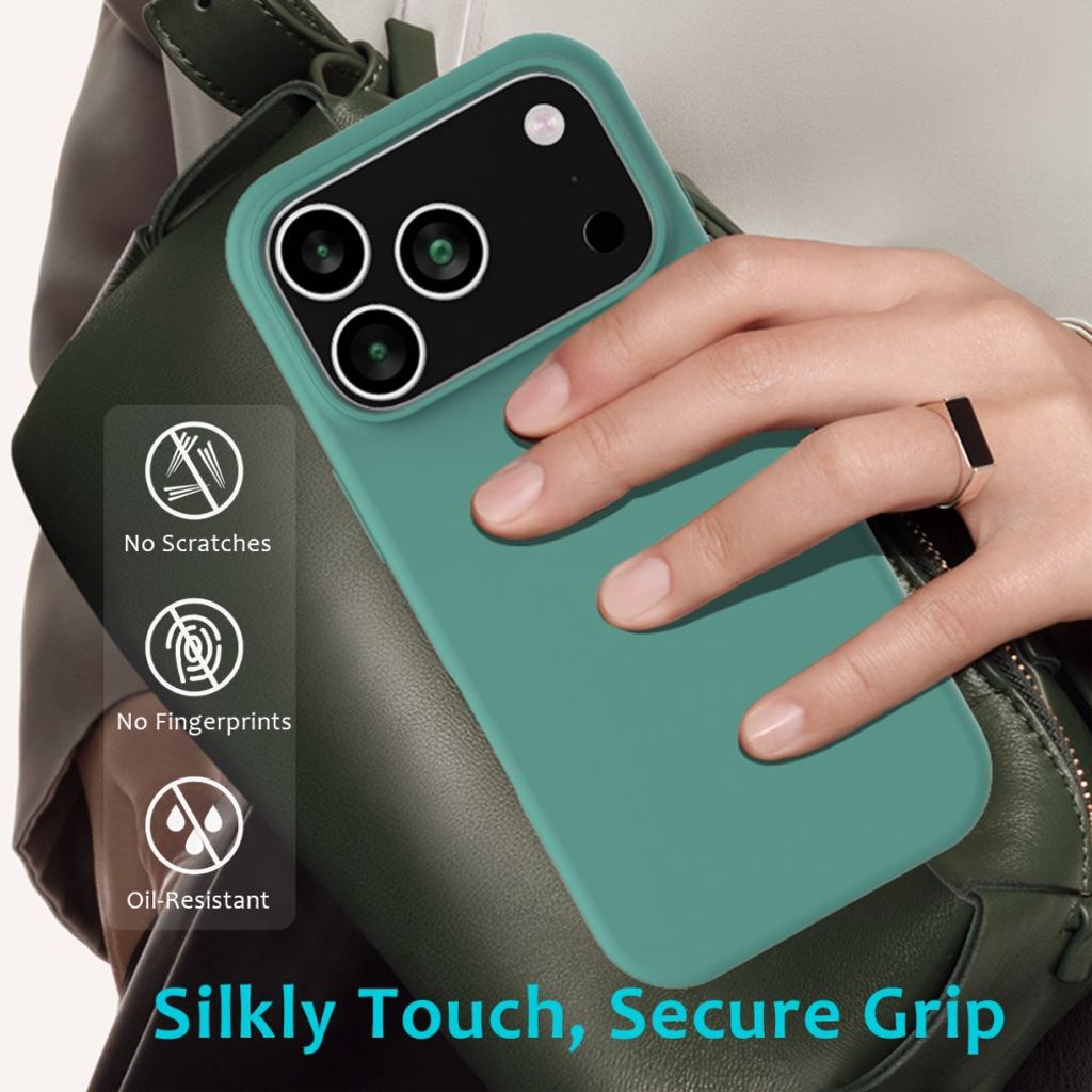 iPhone 17 Pro Max silicone phone case - turquoise