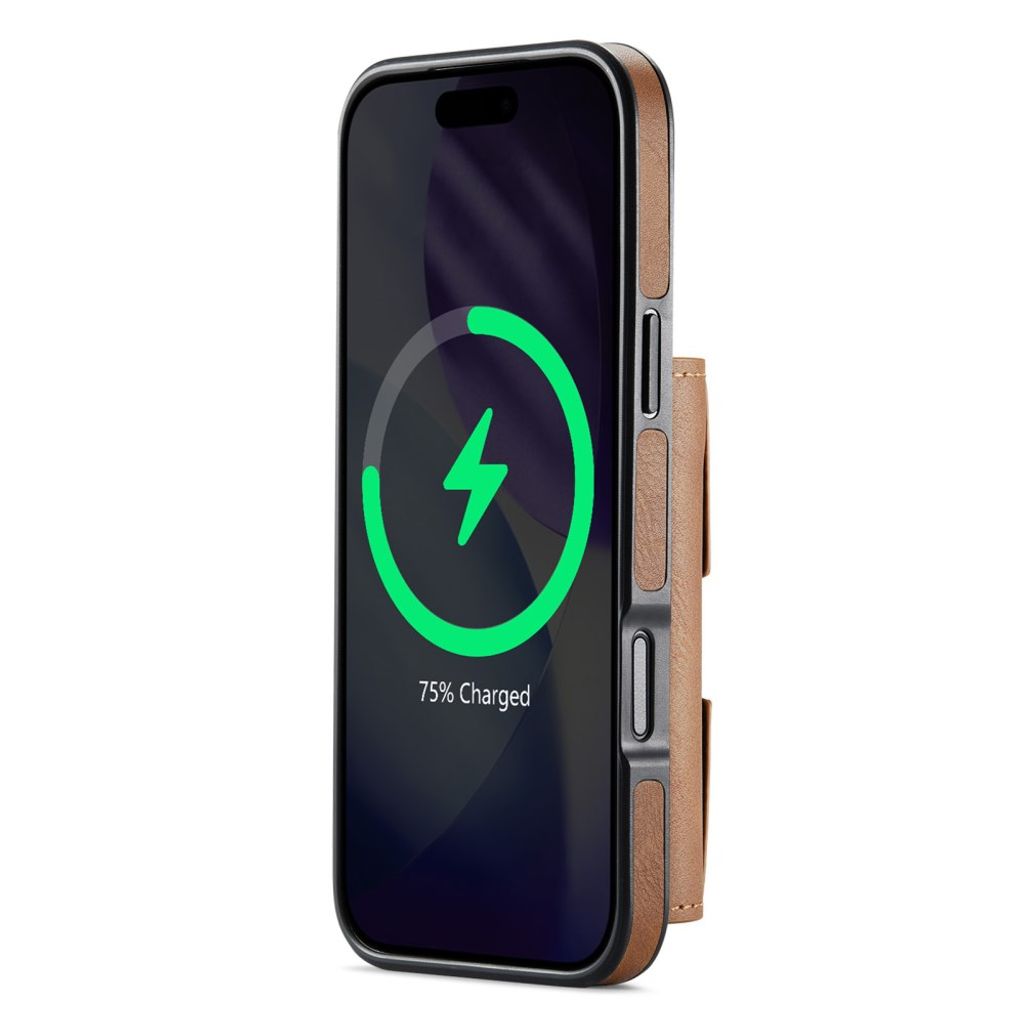 DG.MING iPhone 18 Pro/17 Pro Deksel med Magnetisk Lommebok - Lysbrun