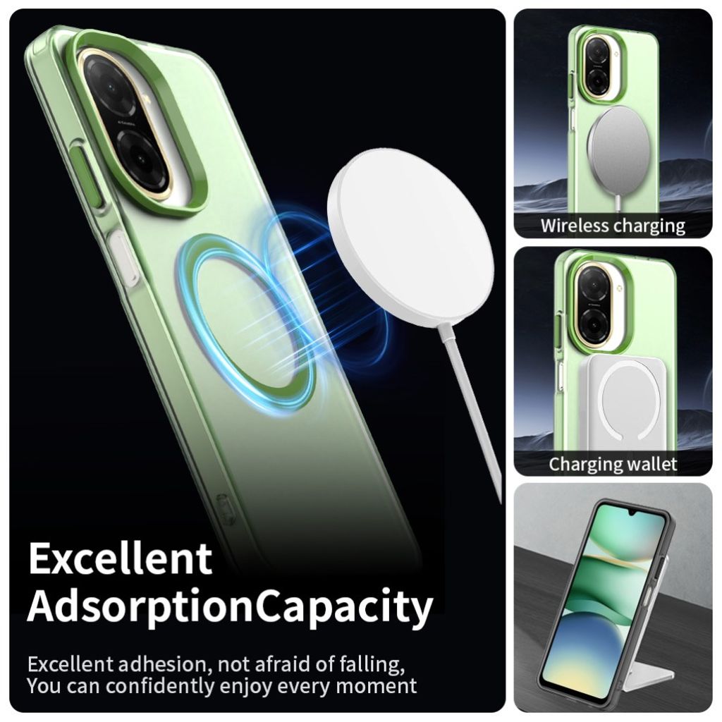 Xiaomi Redmi A5 4G Hybrid MagSafe-kompatibelt Deksel - Grønn