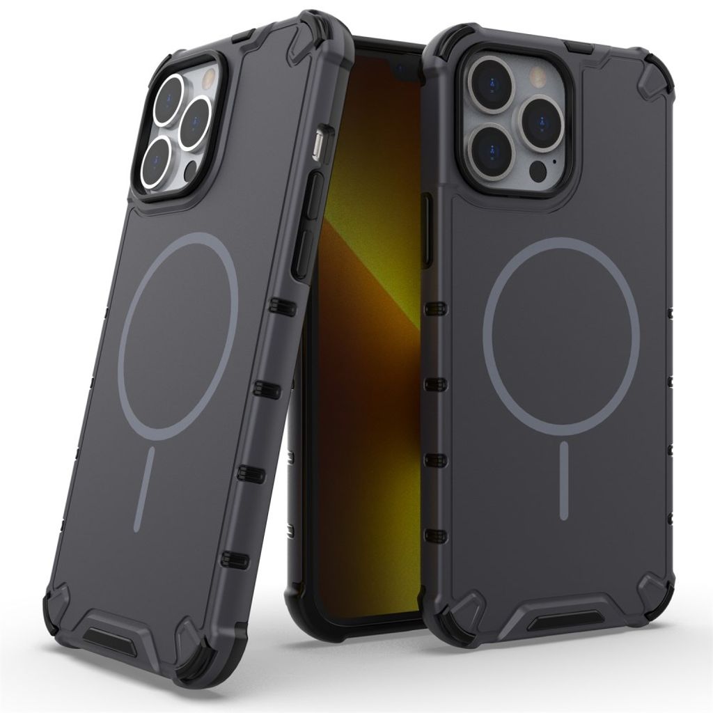 iPhone 14 Pro MagSafe-kuori Iskunkestävä - Harmaa
