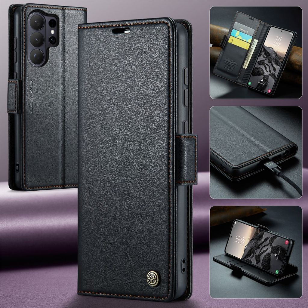 CASEME Samsung Galaxy S26 Ultra Plånboksfodral RFID-blockerande - Svart