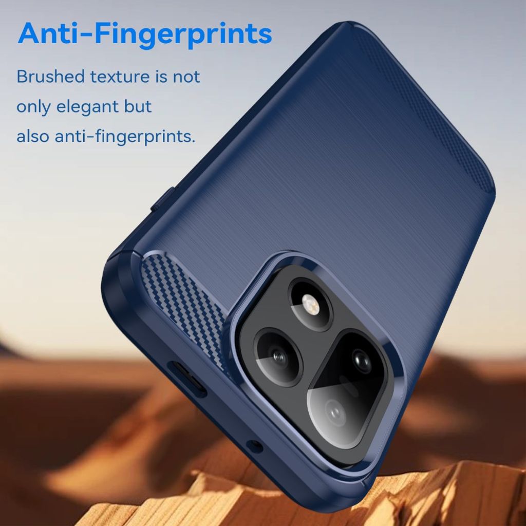 OnePlus 15 Cover Kulfiberstruktur - Blå