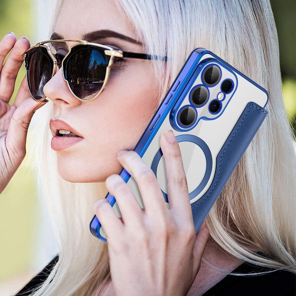 Samsung Galaxy S26 Ultra Plånboksfodral MagSafe RFID Korthållare - Blå