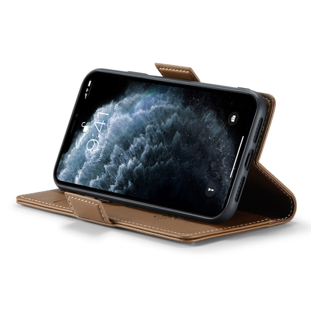 CASEME iPhone 11 Pro Max RFID-blockerande Plånboksfodral – Brun