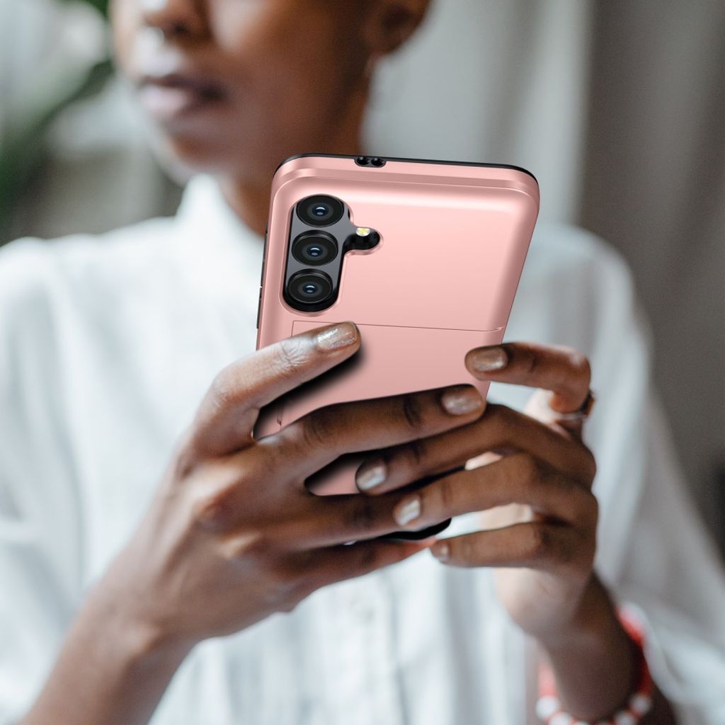 Samsung Galaxy S25 FE Deksel med Kortspor - Rose gull