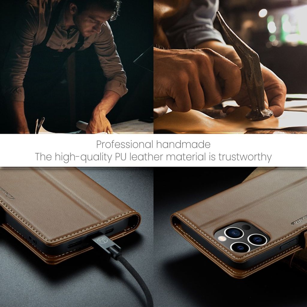 CASEME iPhone 15 Pro Max Cover with Card Slots - Brown