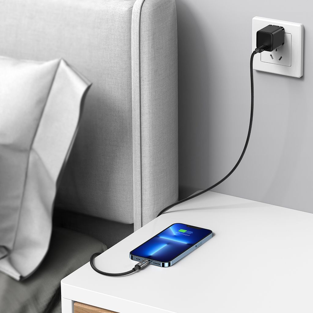 Baseus Lightning til USB-C kabel 20W 480Mb/s 1m – blå