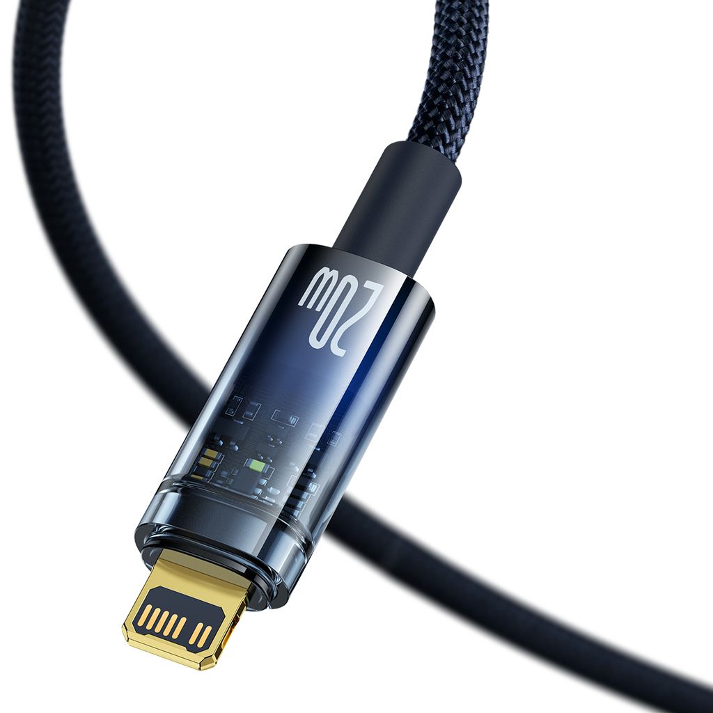 Baseus Lightning til USB-C kabel 20W 480Mb/s 1m – blå
