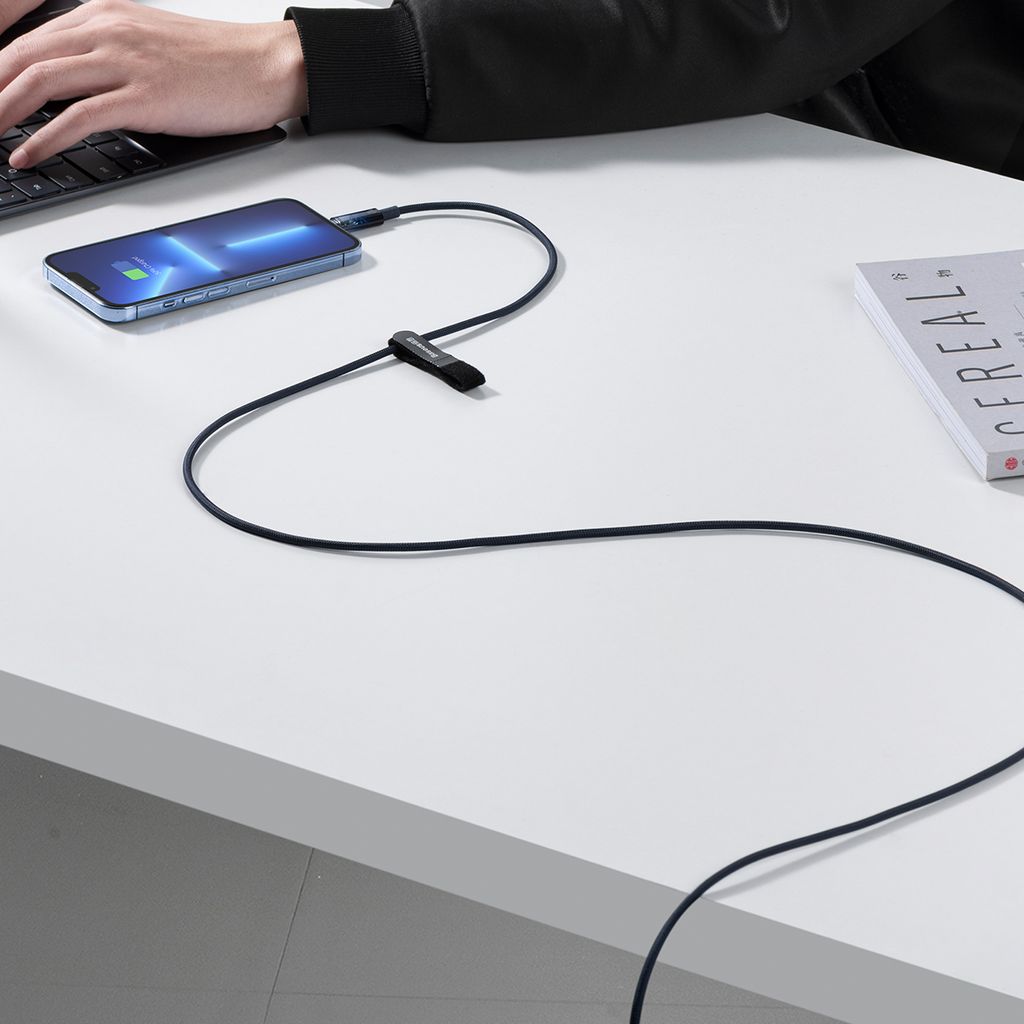 Baseus Lightning til USB-C kabel 20W 480Mb/s 1m – blå