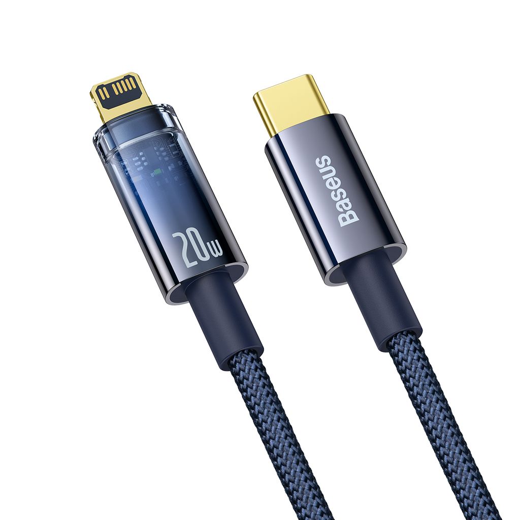 Baseus Lightning til USB-C kabel 20W 480Mb/s 1m – blå