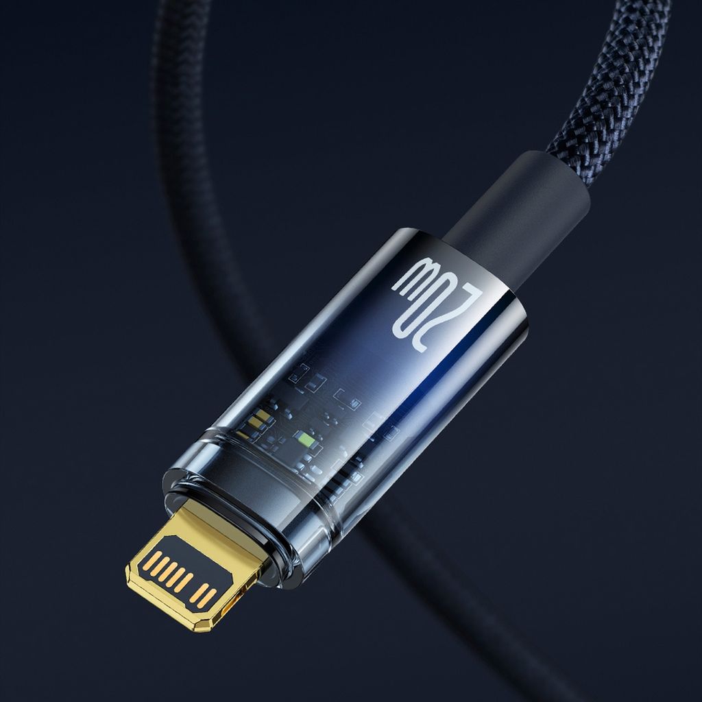 Baseus Lightning til USB-C kabel 20W 480Mb/s 1m – blå